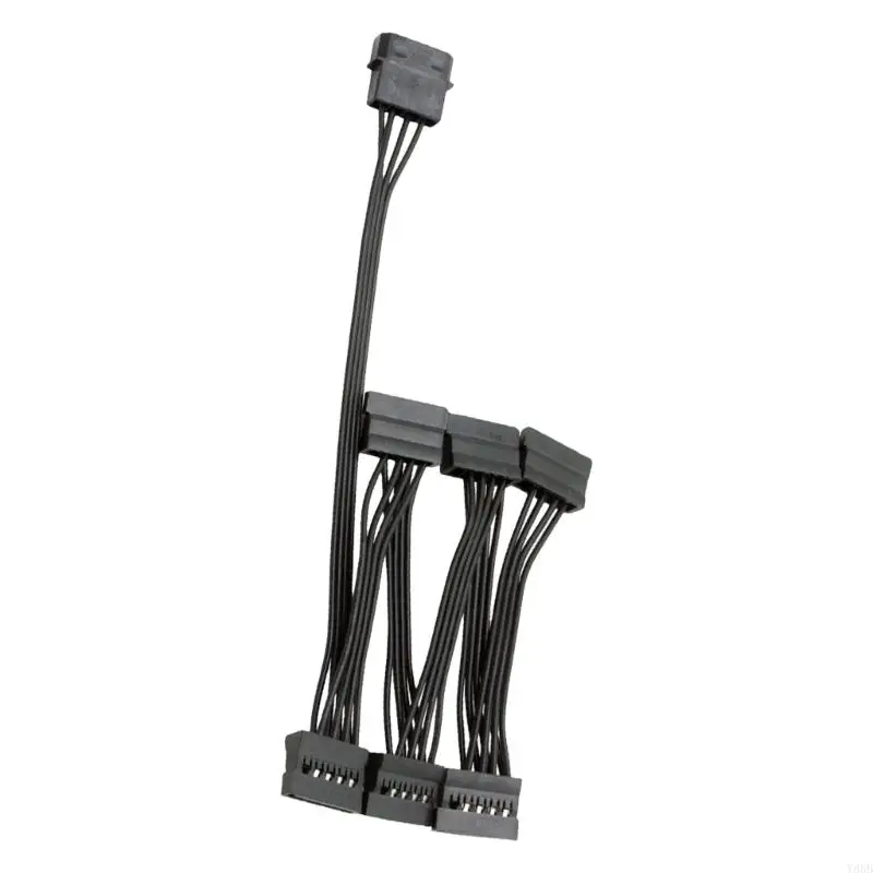 Y88b 15 pin macho para 3/4/5/6 Big 4pin extensão energia feminina 15pin alimentação alimentação para PC