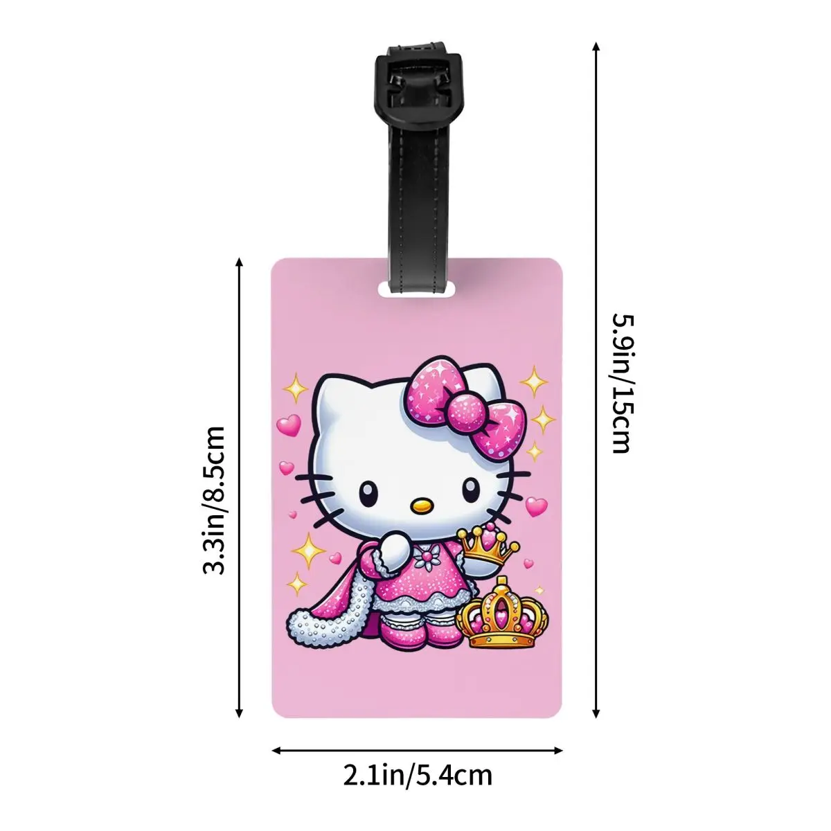 Niedliche Cartoon-Katze, Hello Kitty, Gepäckanhänger, Reisetasche, Koffer, Sichtschutz, ID-Etikett