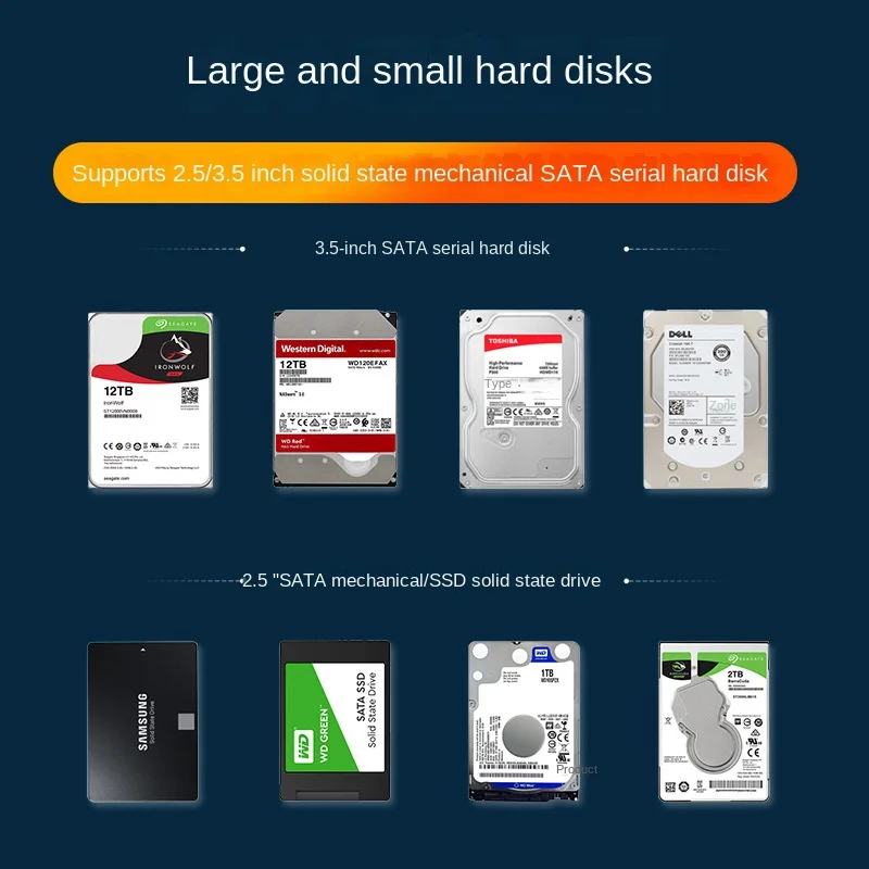 MAIWO 2.5/3.5 inch Hard Disk Drive Enclosure USB 3.0 High Speed Support SATA SSD Case HDD Enclosure 18TB Expansion Tool-free