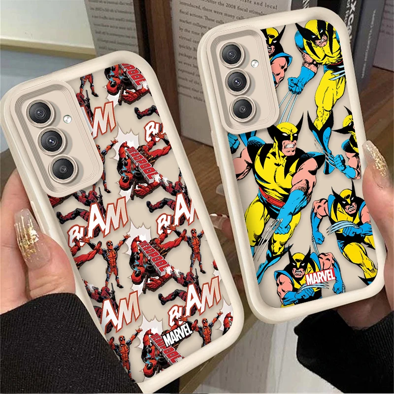 Marvel Deadpool Wolverine Case for Samsung Galaxy A15 A55 A25 A35 A05 A05S 5G A24 A13 A23 A12 A22 A32 A52 A52S A71 A72 A51 Cover