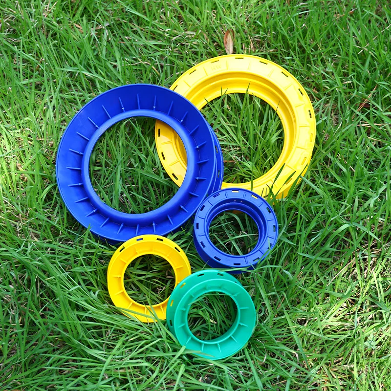 Circular Main Coil Board Fishing Line Coiling Plate Plastic Handle Wire Winding Ring Sea Fishing Line Reel 120x80mm Random Color