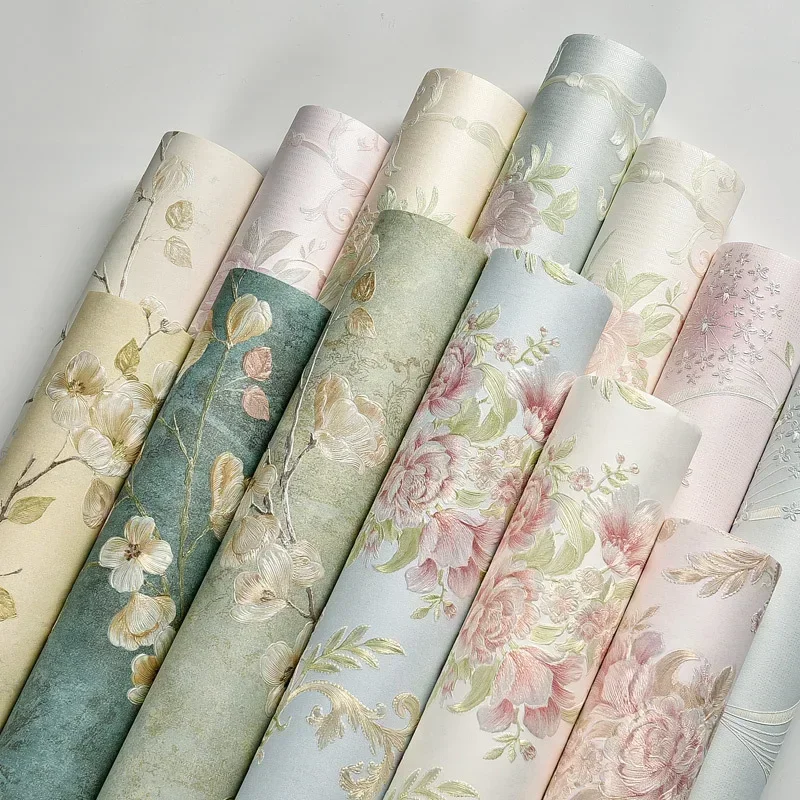 1 Roll Modern Simple Wallpaper Bedroom 3D Living Room Vertical Stripe Non Woven Wall Cloth European TV Background Wall Paper