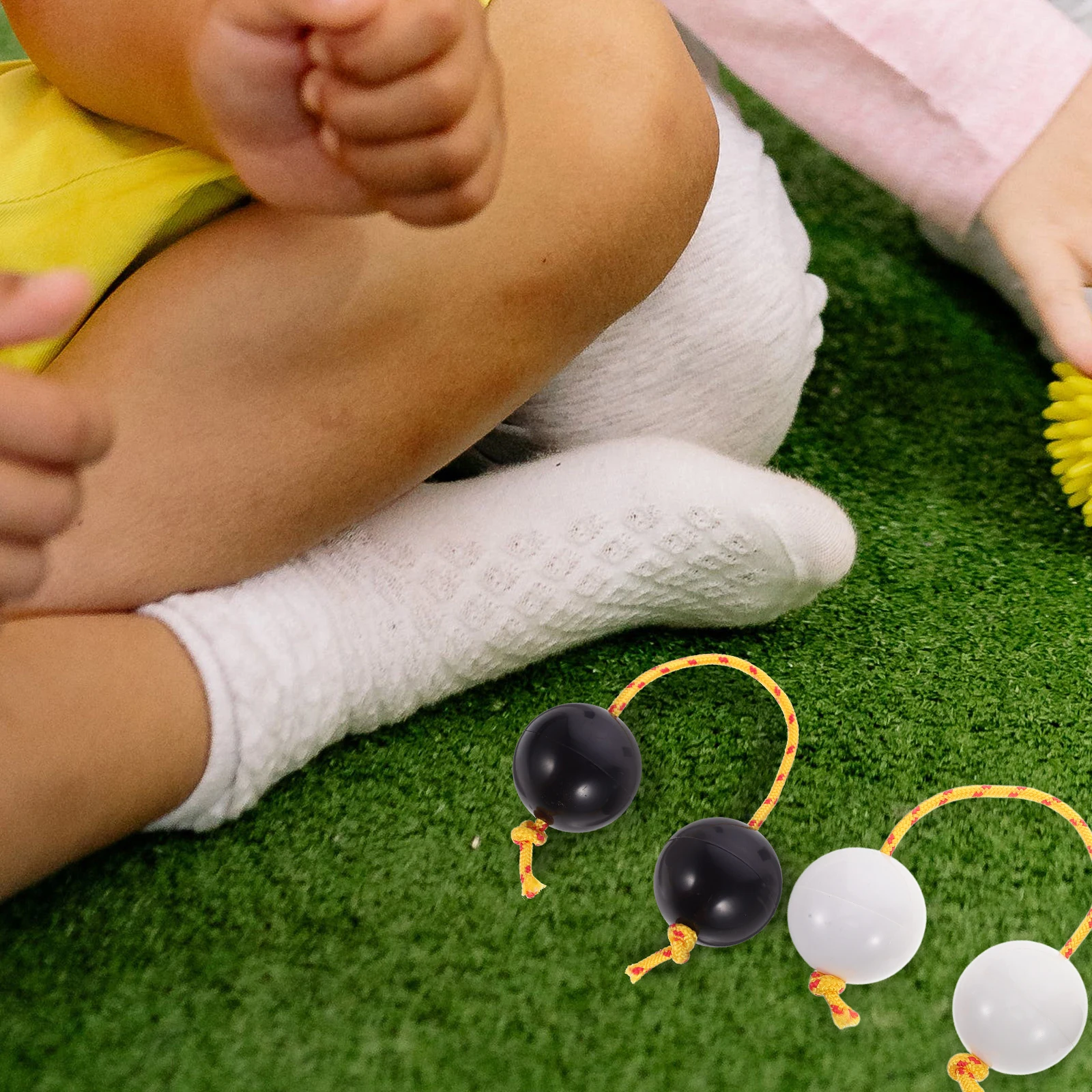 

2Pairs Rhythm Sand Ball Musical Instrument Hand Shakers for Beginners African Percussion Music Ball Shakers Portable Small