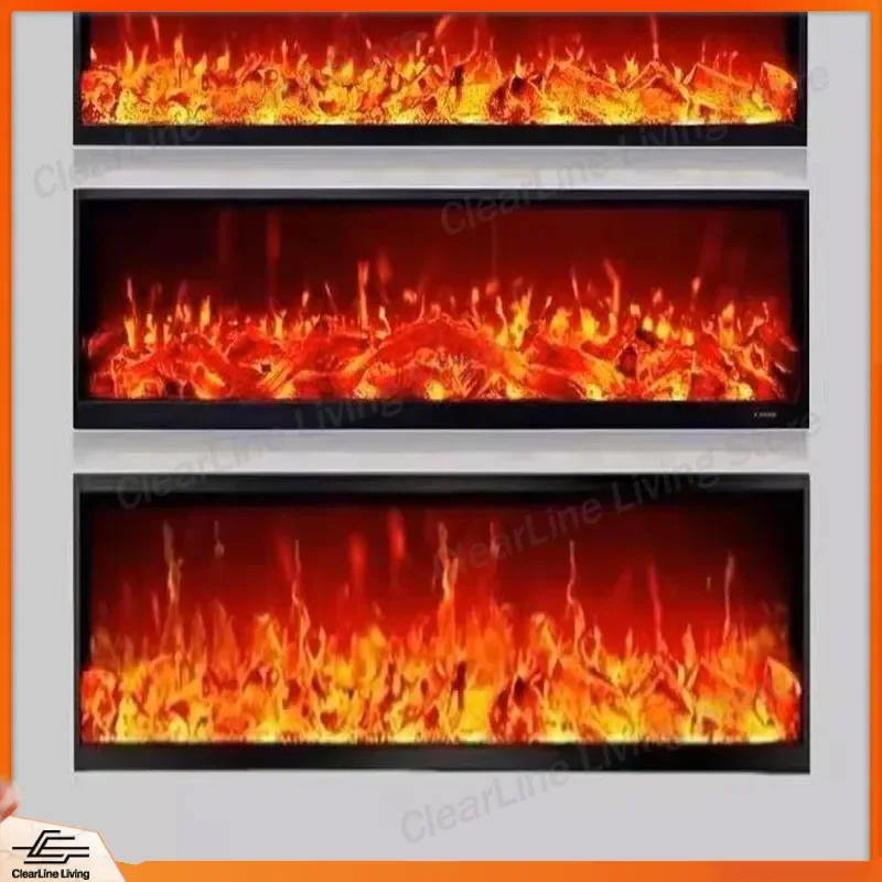 for European Intelligent Simulation Flame Electronic Fireplace Household Living Room Decorative Cabinet Embedded Heater