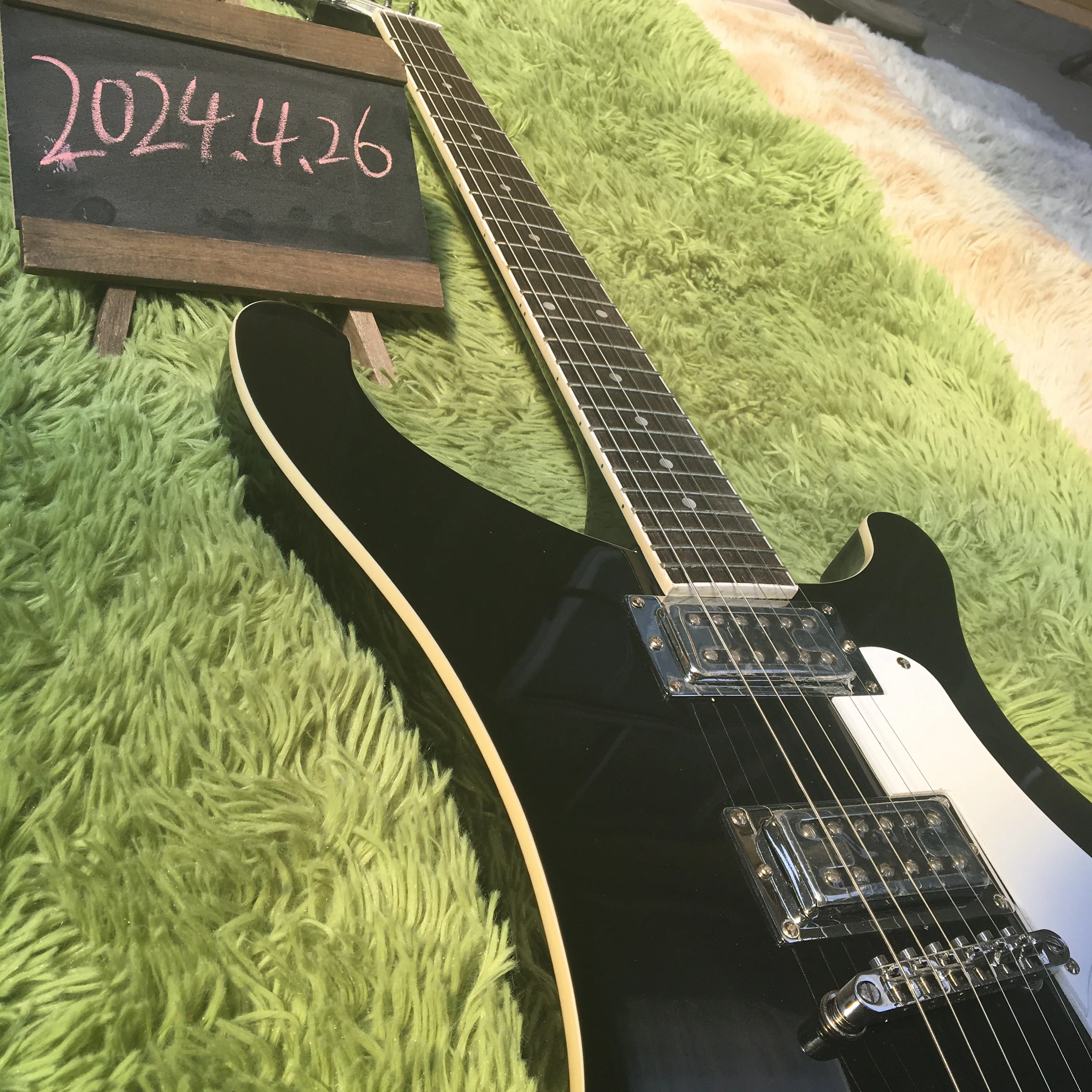 Guitare électrique noire 4003, 6 pièces, en stock, commande immédiate Jun Mahars Nestbody Jun arra, livraison gratuite