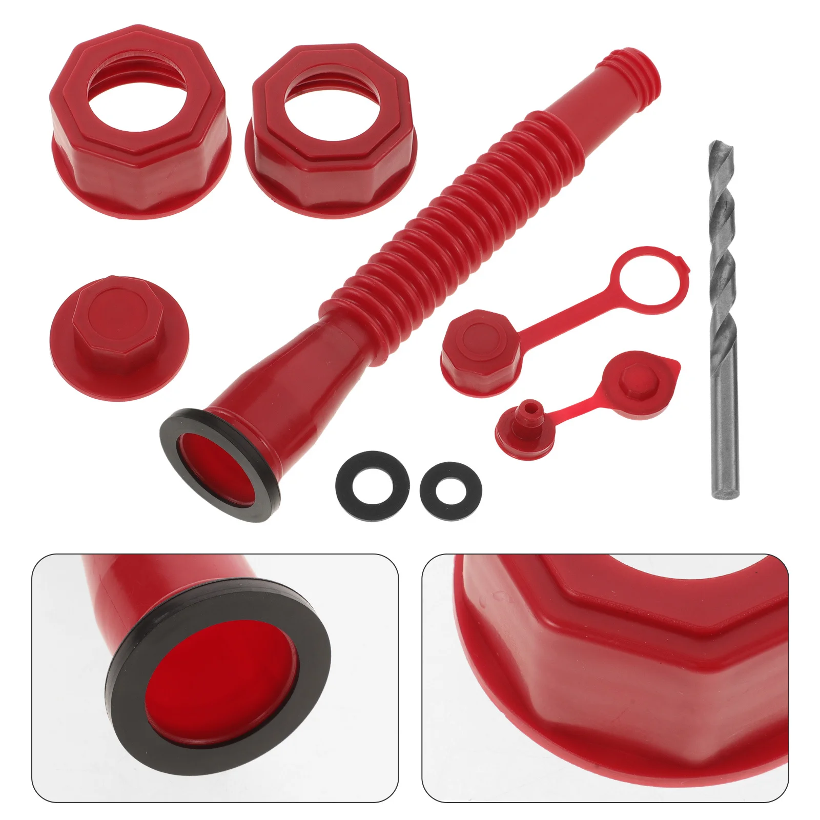 

1Set Hexagonal Anti-Slip Nut Caps Gas Can Spout Replacement Fuel Pipe Seal Plug Flexible Gas Container Sprout Kit Reliable Leak