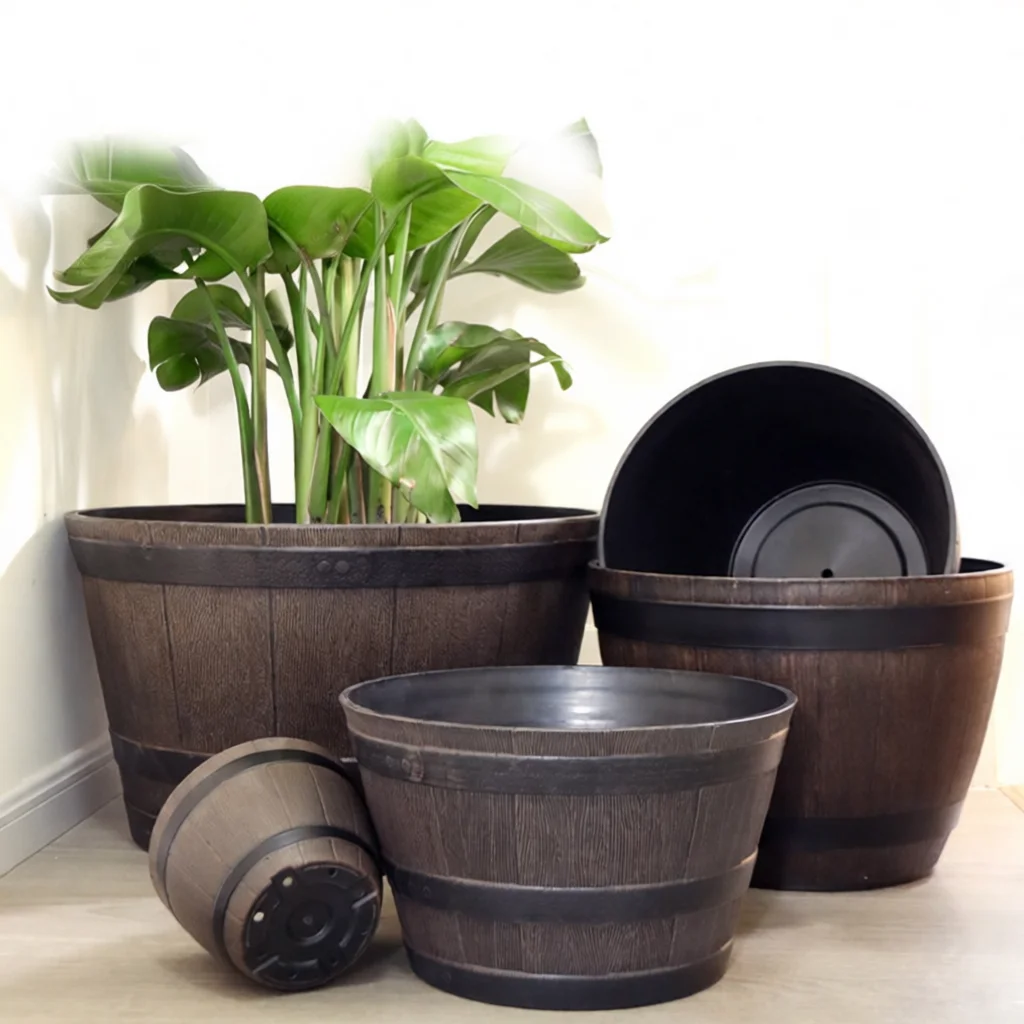 Retro Shape Hydroponic Planter Thickened PP Pot For Lotus Water Lily Home Garden Decor Indoor Outdoor Plant Container