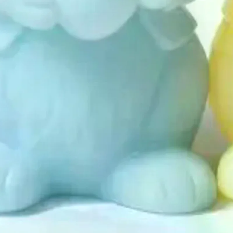 

Силиконовая форма для 3D-свечей в виде кролика с бантом, для изготовления ароматических свечей, гипсовых и полимерных изделий, мультяшный кролик, принадлежности для изготовления свечей