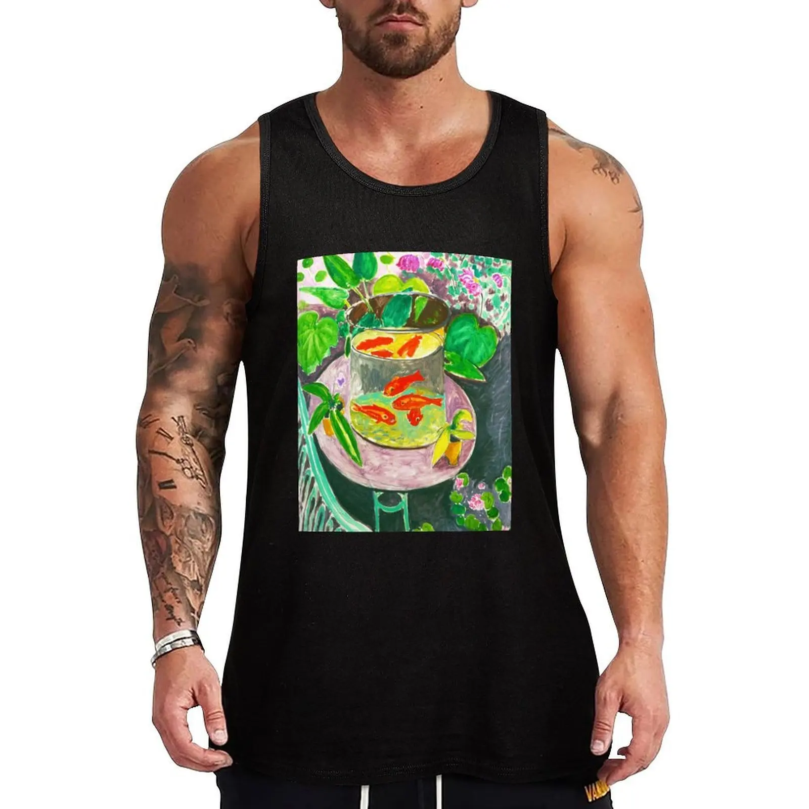 

Matisse - Goldfish Tank Top Creative Graphic Tank Top Art Print Sleeveless Shirt