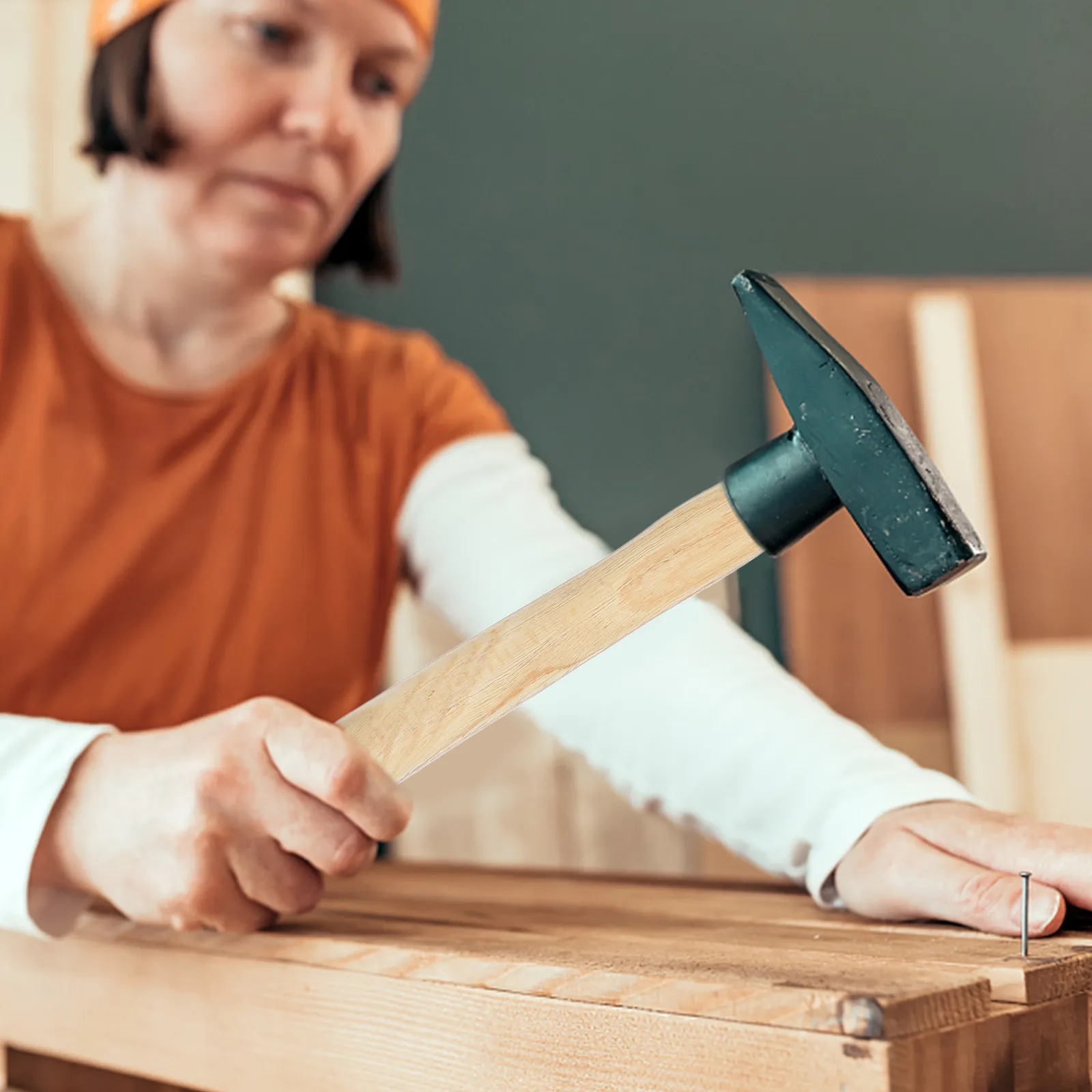 Hammer Handle Replacement Wooden Long Handle for Masonry Dense Wood Texture Comfort Grip Extend Lifespan Firewood