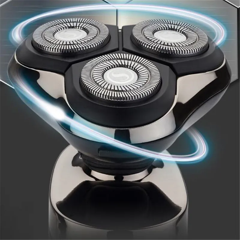 남성용 습식 건식 3D 면도기, 세탁 가능한 남성용 클로즈 면도기, 빠른 충전기, 플로팅 로터리 페이스 그루밍 이발