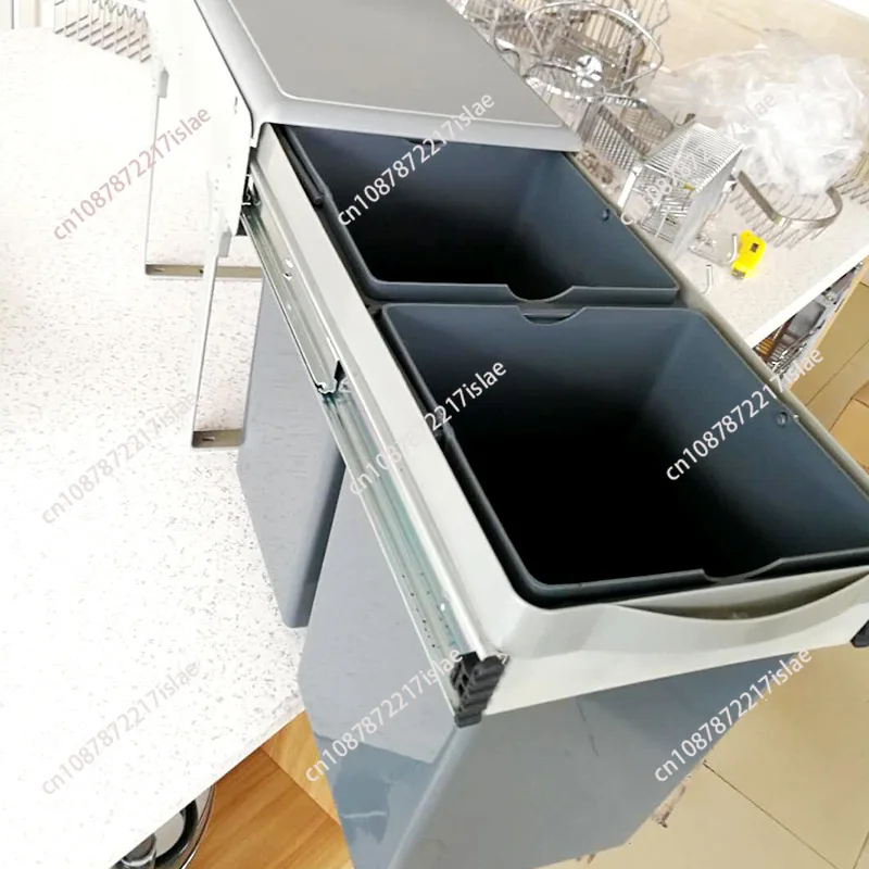 Kitchen sorting trash can, pull-out cabinet sink cabinet trash can