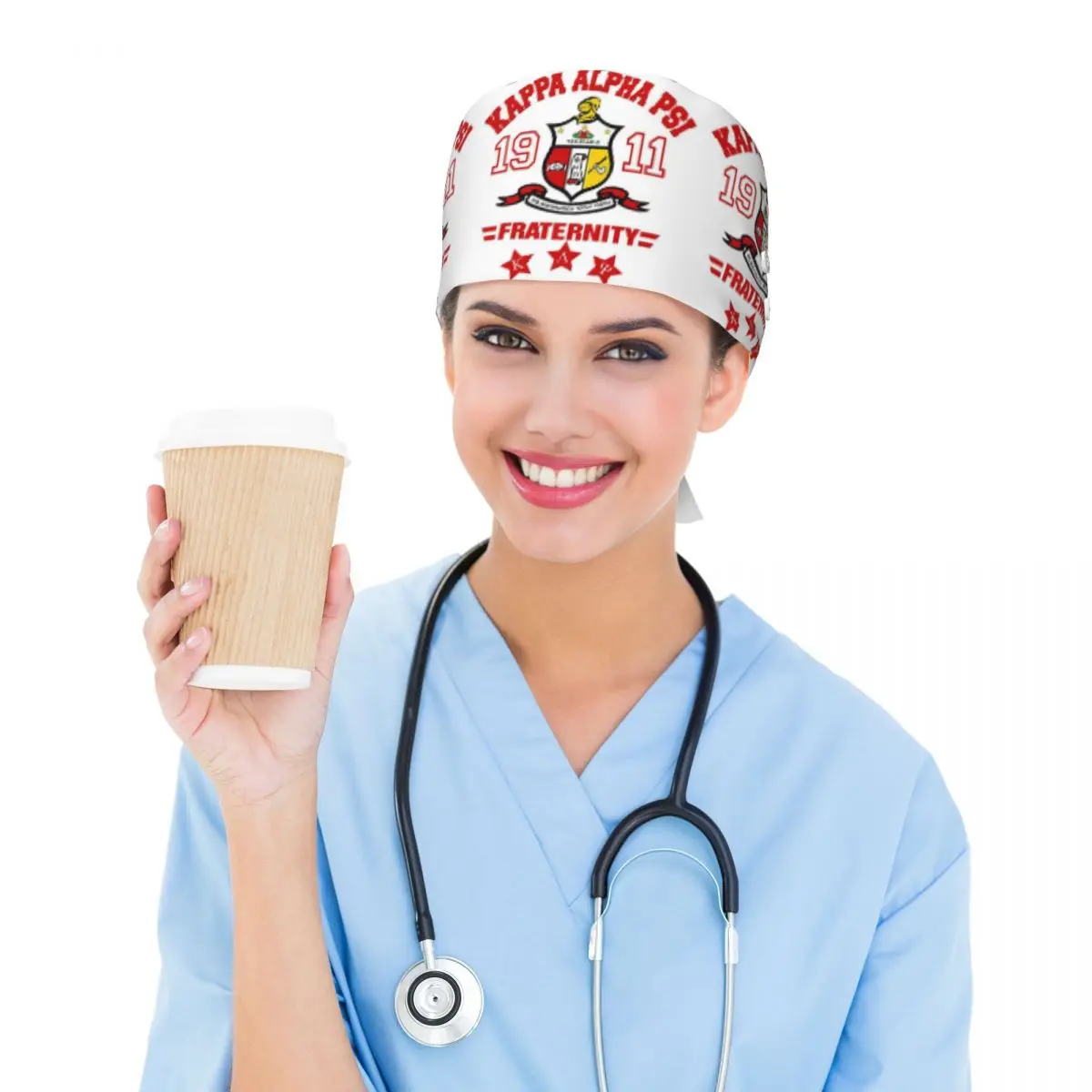 Kappa KAP Alpha Psi Scrub Hat Doctor Working Surgical Cap Men Women Adjustable Nursing Caps for Dentist