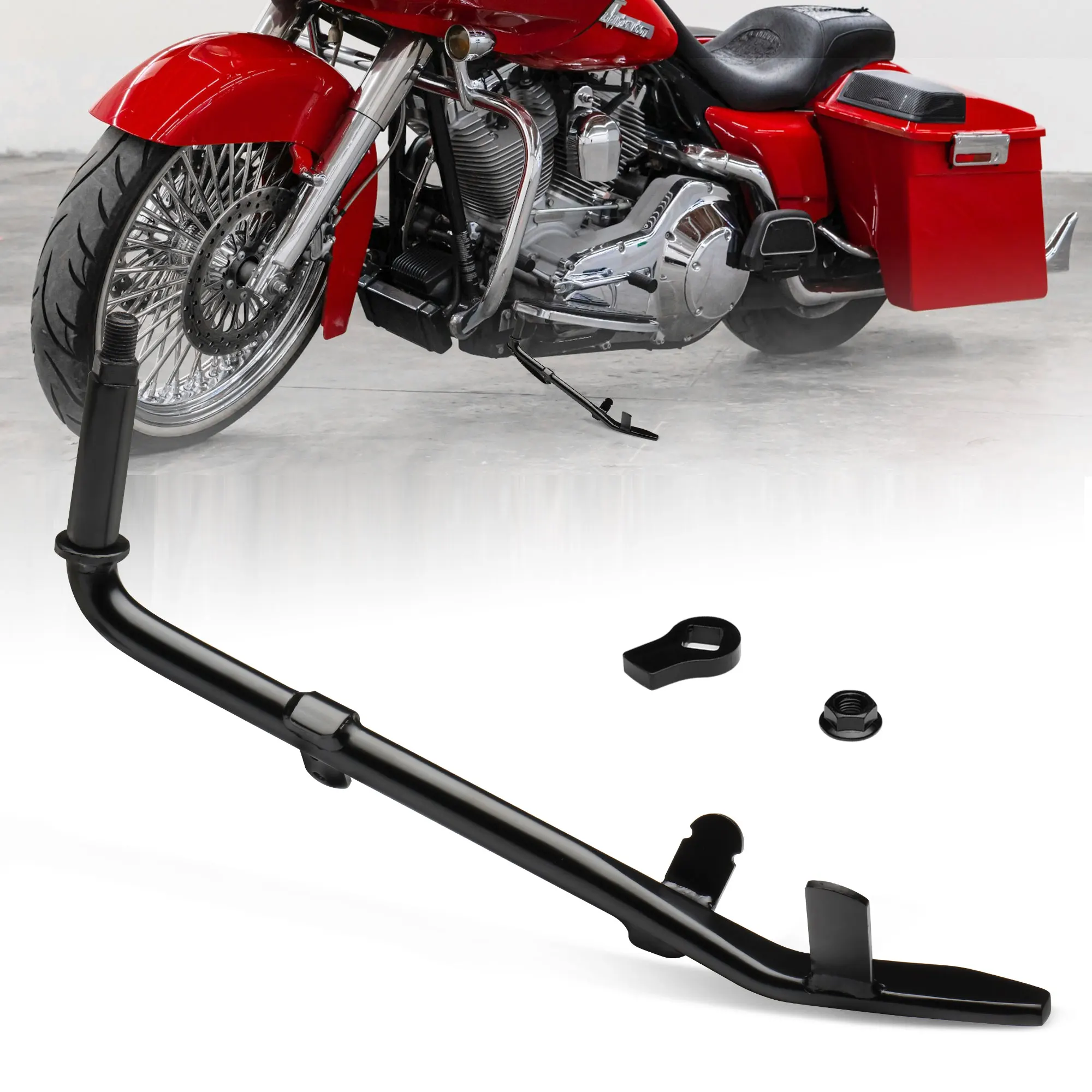 

10" Touring Kickstand Side Stand for Harley 1984-2006 Road Glide Road King Electra Glide Ultra Classic