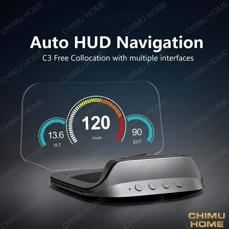 【CHIMU HOME】 Новый проекционный дисплей C3 HUD OBD2 с навигацией, отображением скорости и расхода топлива для Citroen C3 и Mercedes-Benz