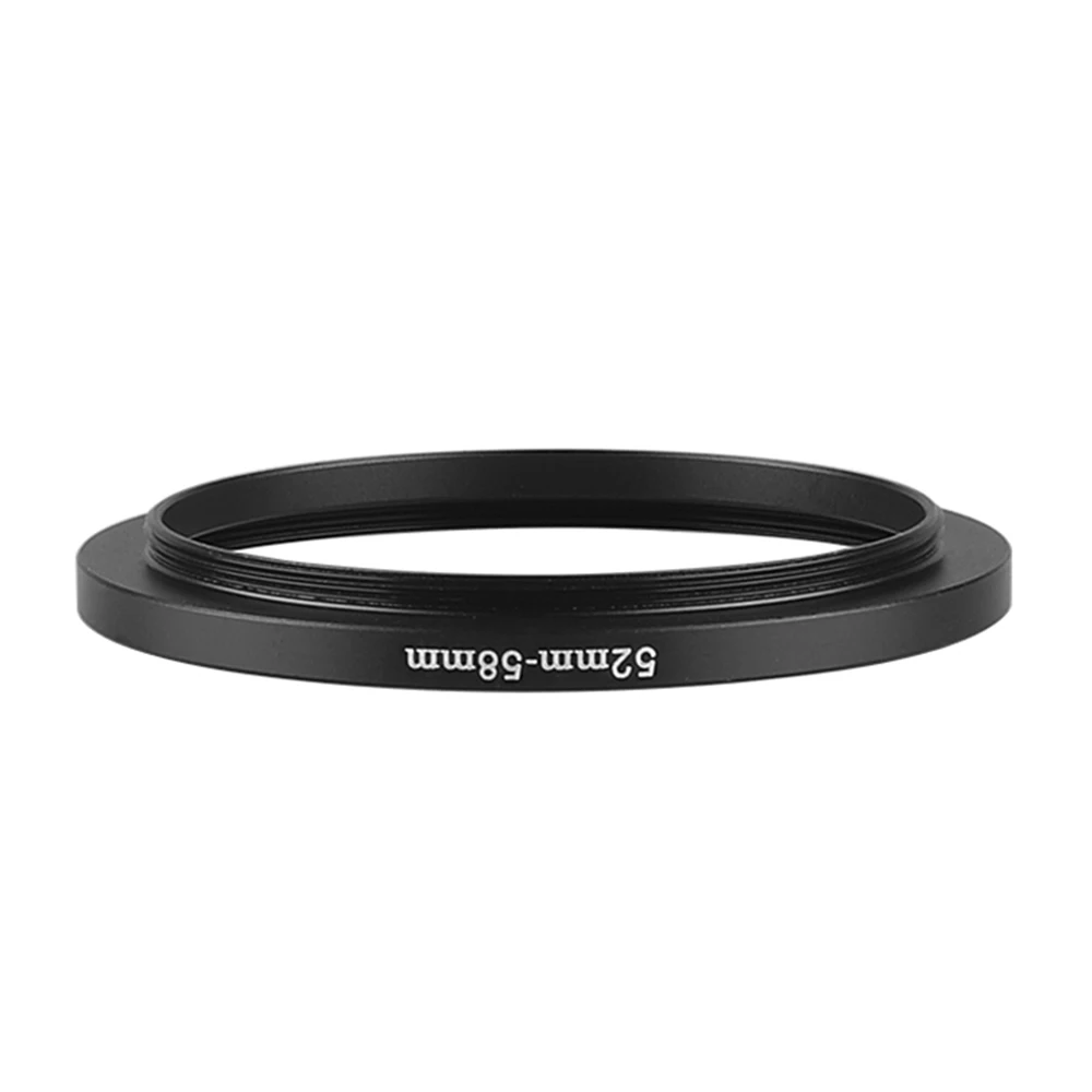 Aluminum Black Step Up Filter Ring 52mm-58mm 52-58 mm 52 to 58 Filter Adapter Lens Adapter for Canon Nikon Sony DSLR Camera Lens