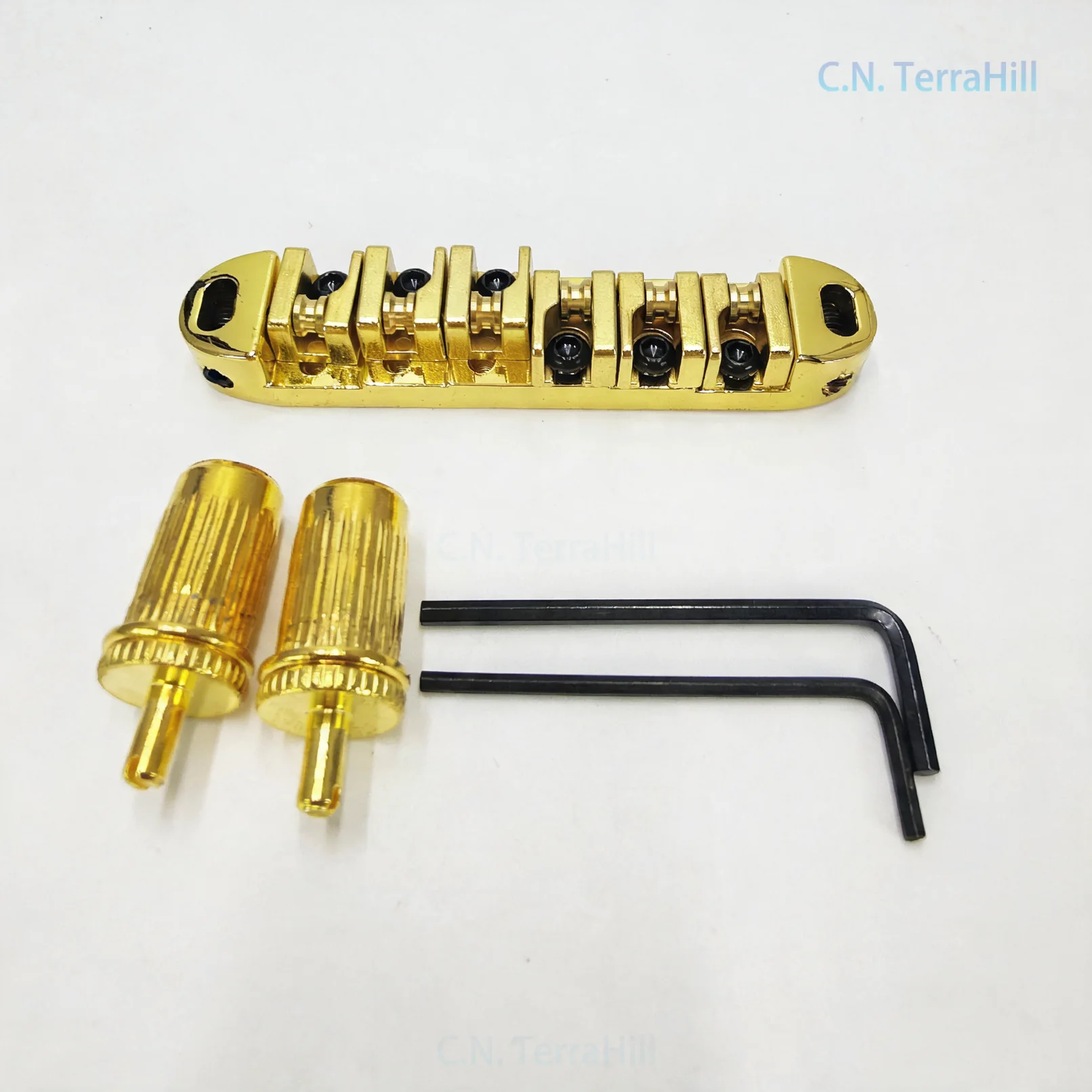 LP Roller Bridge for SG Electric Guitar, Adjustable Rolling Bridge with Tailpiece and String Retainer