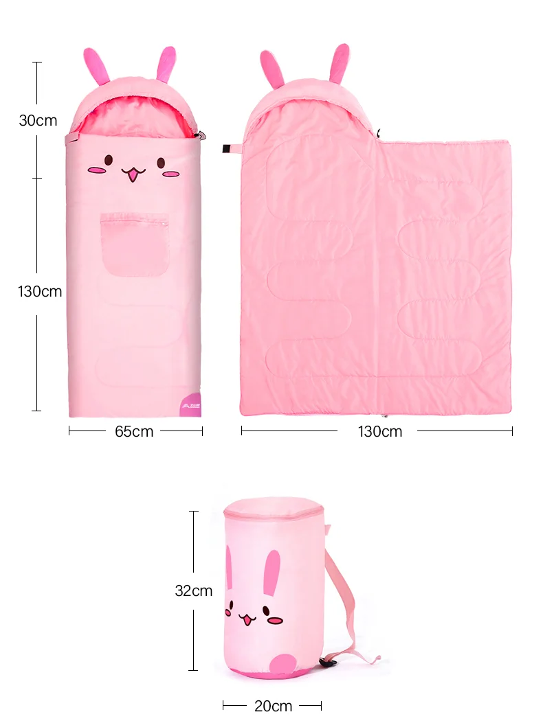 BISINNA Kinder-Cartoon-Decke, Camping-Schlafsack für Kinder, Geburtstagsgeschenke, dicke Tagesdecke auf dem Bett, Tiere zum Schlafen – Detail 4