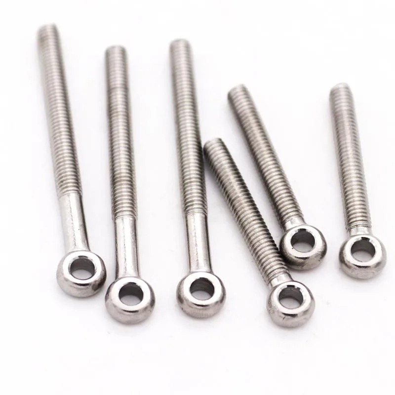 M5-M16 GB798 Eye Screw - 304 A2-70 Stainless Steel Metric Thread Loop Circle Hole Bolt Ring