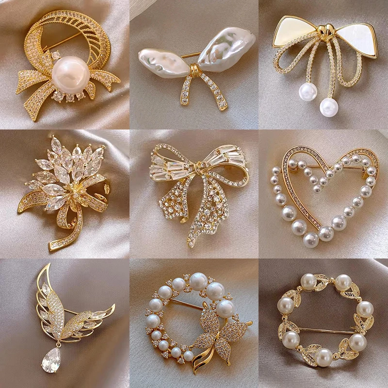 1pc Elegant Bowknot Brooch with Shiny Rhinestones, Wreath Angel Wings Pin Jewelry Accessories - Great for Personal or Gift Use