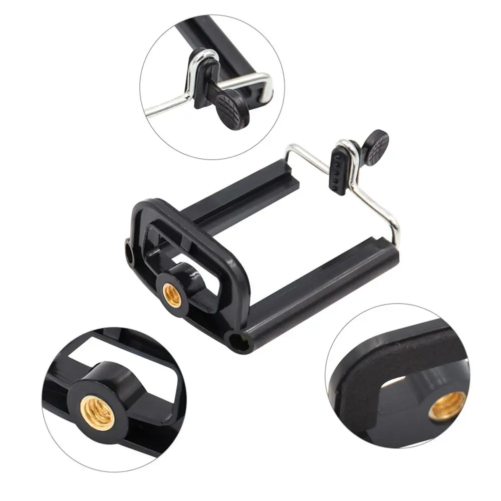 Wytrzymały uchwyt statywu do telefonu komórkowego z mocowaniem 1/4 cala Adapter Uchwyt na telefon Klips Stojak na aparat