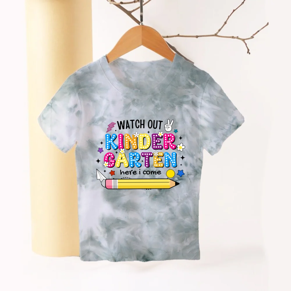 

Watch Out Kindergarten Here I Come Tie Dye Shirt Retro First Day of School Tie Dye Shirt for Toddler Back To School Shirts