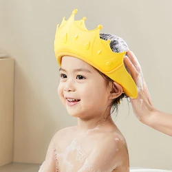 Gorro de champú para recién nacidos, gorro de ducha ajustable para baño de bebé, protección para los oídos, accesorios de ducha seguros, visera para nadar