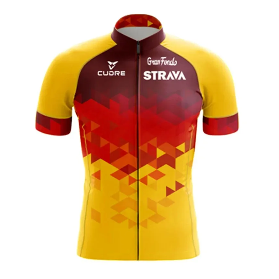 2024 Jersey Set Strava Zomer Korte Mouw Ademend Heren Mountainbike Jersey Set