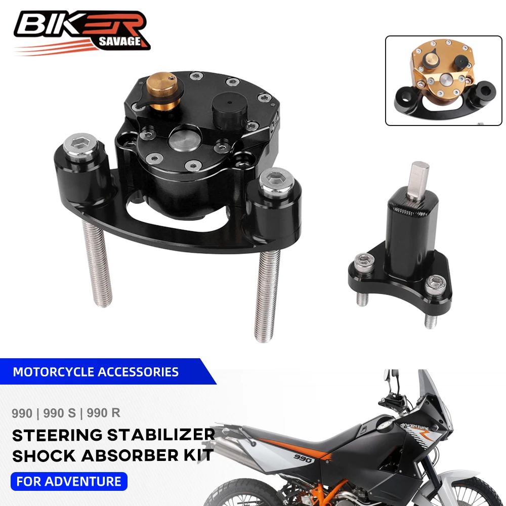 

990 ADV Steering Damper Stabilizer Bracket Kit For 990 Adventure S R Motorcycle Accessories Linear Reverse Safety Absorber Kit