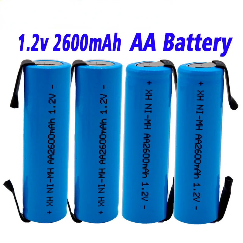 No. 5 Aa 2600Mah Nickel Hydrogen Battery Remote Control, Watch And Radio 1.2v With Nickel Plate Spot Welding Connection Battery