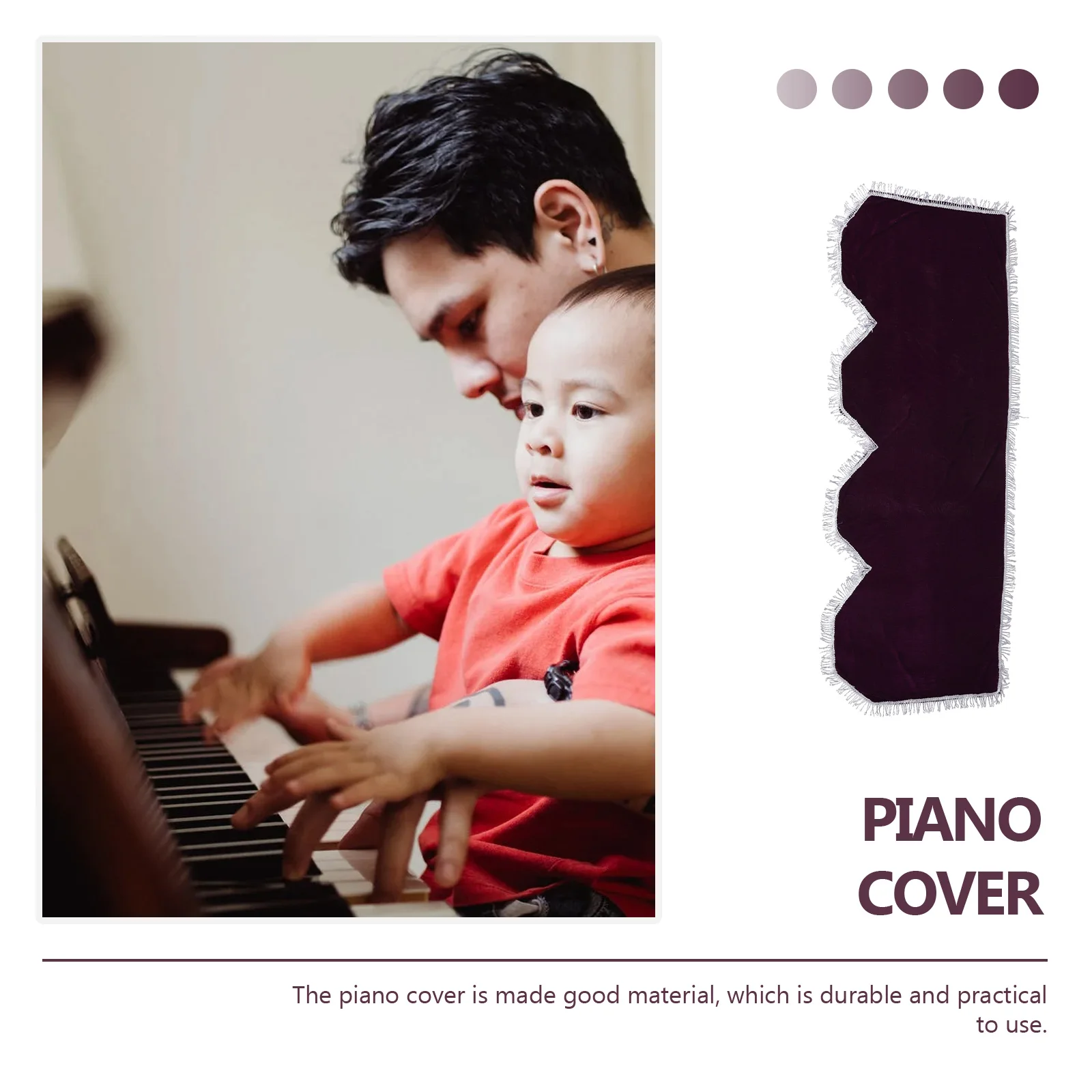 

Keyboards Piano Cover Instrument Cloth Covers Dustproof Digital Universal Purple