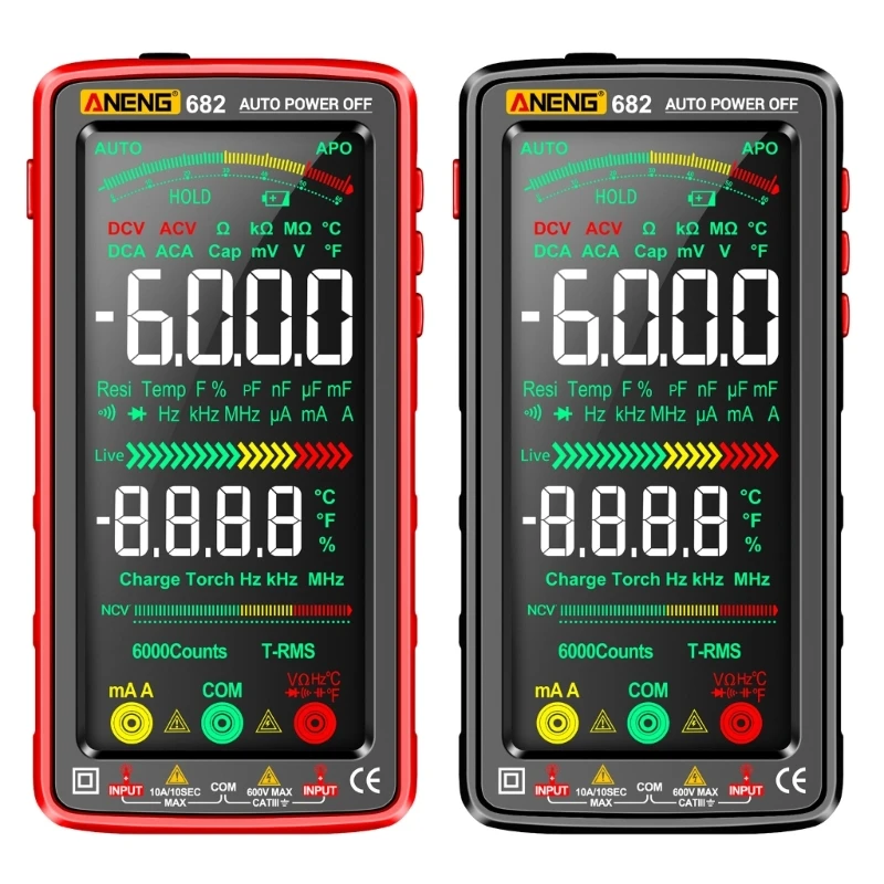 

Digital Multimeter LCD-Display with Flashlight Auto Ranging MultiTester Ohmmeter/Voltmeter Tester with NCV-