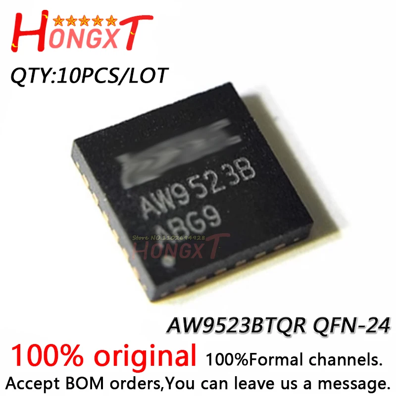 10PCS 100% NEW  AW9523BTQR QFN-24.