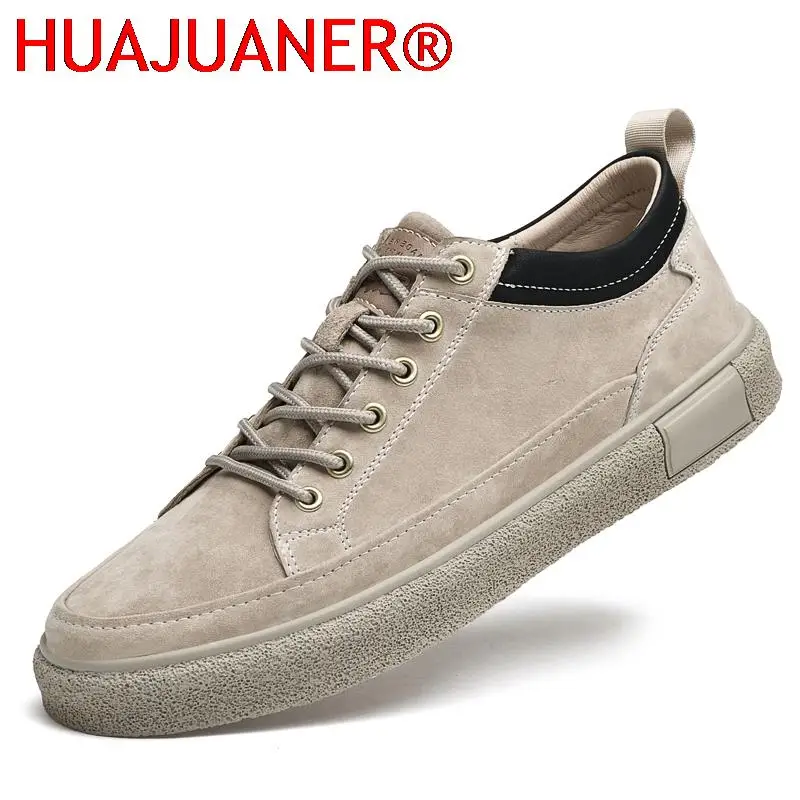 Fashion Men Leather Shoes Men Suede Flats Hot Sale Moccasins Outdoor Sneakers Classic Comfortable Men Casual Luxury Men's Shoes