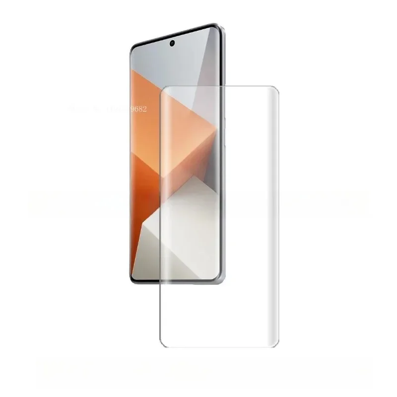 2 PCS Szkło hartowane z klejem UV do Xiaomi Redmi Note 13 pro plus Note13 pro+ Pełna przezroczysta osłona Zakrzywiony ekran Ptrotector