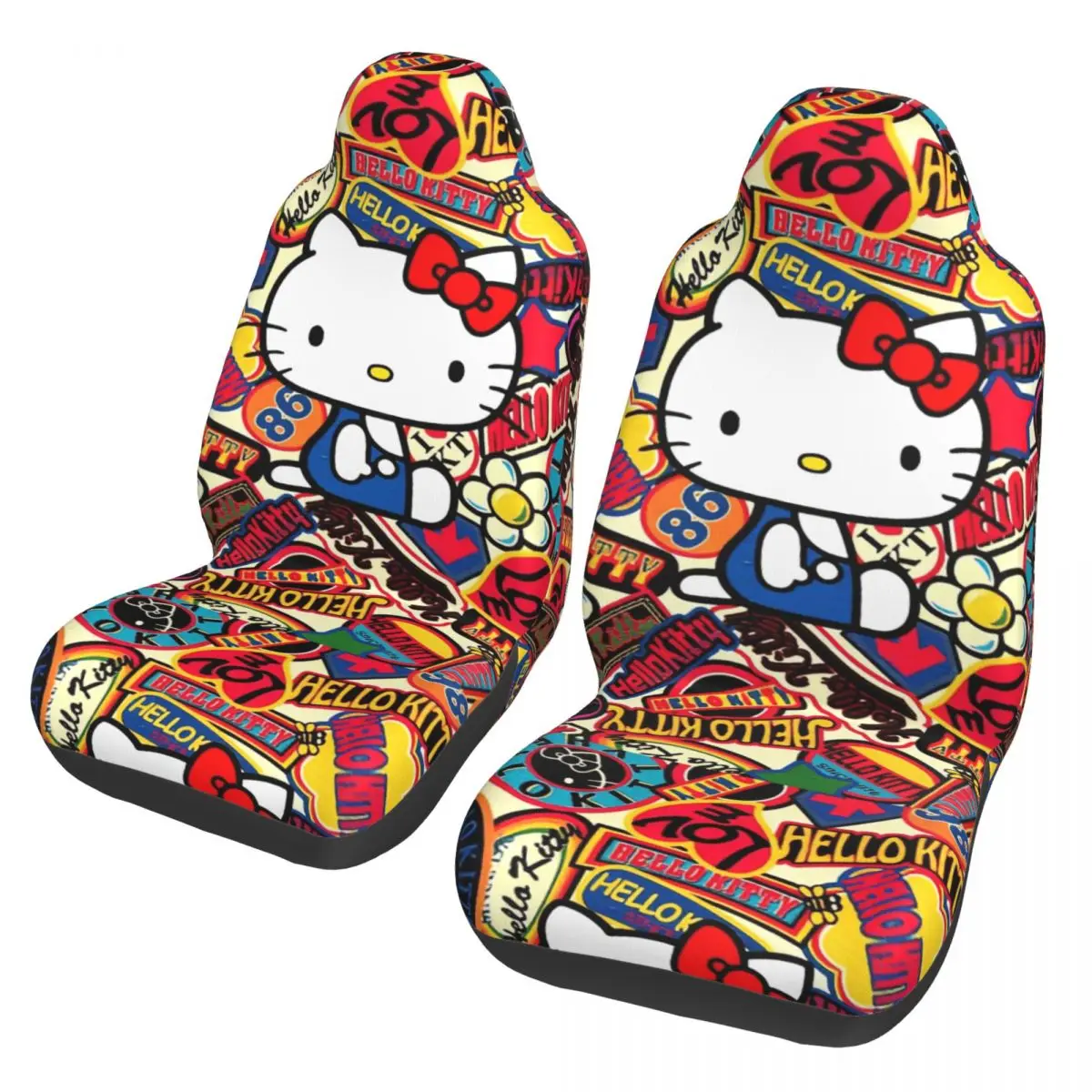 

Hello Kitty 90s Universal Car Seat Cover Protector Interior Accessories Travel Cute Cartoon Car Seat Covers Fiber Fishing