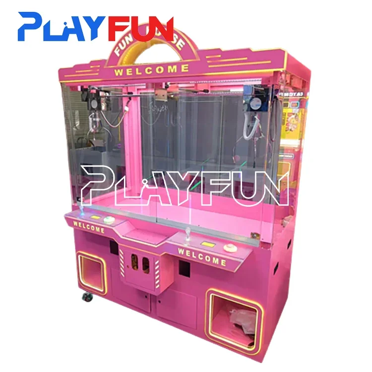 Playfun 2 players doll park  claw crane machine  fun house prize machine  toy crane machine  sale cheap