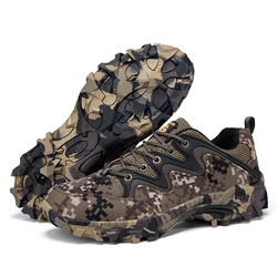 Men's Non-Slip Wear-Resistant Breathable Sneaker Outdoor Hiking Shoes Desert Jungle Digital Camouflage Training Footwear