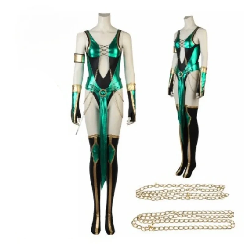 

Game Cosplay Melina Cos Jade Costume Sexy Full Set Dress Green Christmas Carnival Suit For Women Role Play Outfit 2026 Hot SALE