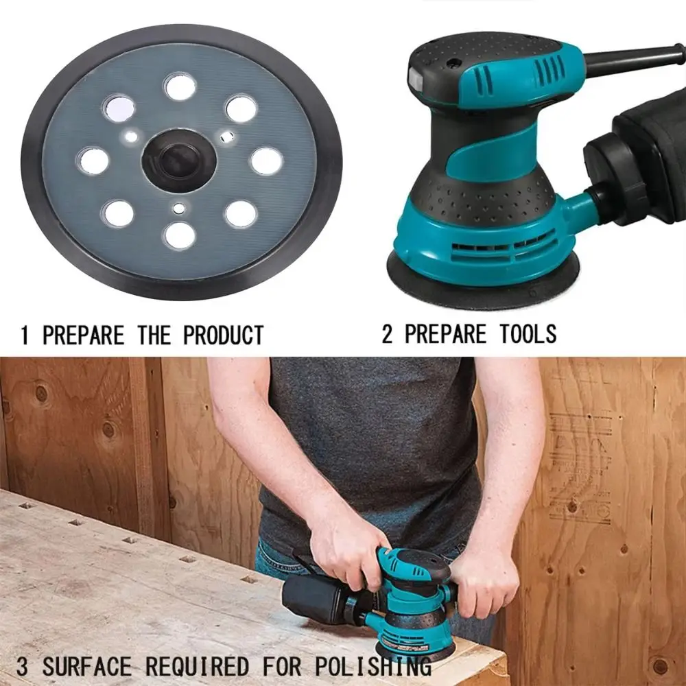 

Grinding Disc Sander Pad Lapping Plate Polishing Pad Sanding Backing Plate 5 inch 8 Hole Loop Sander Backing Pad