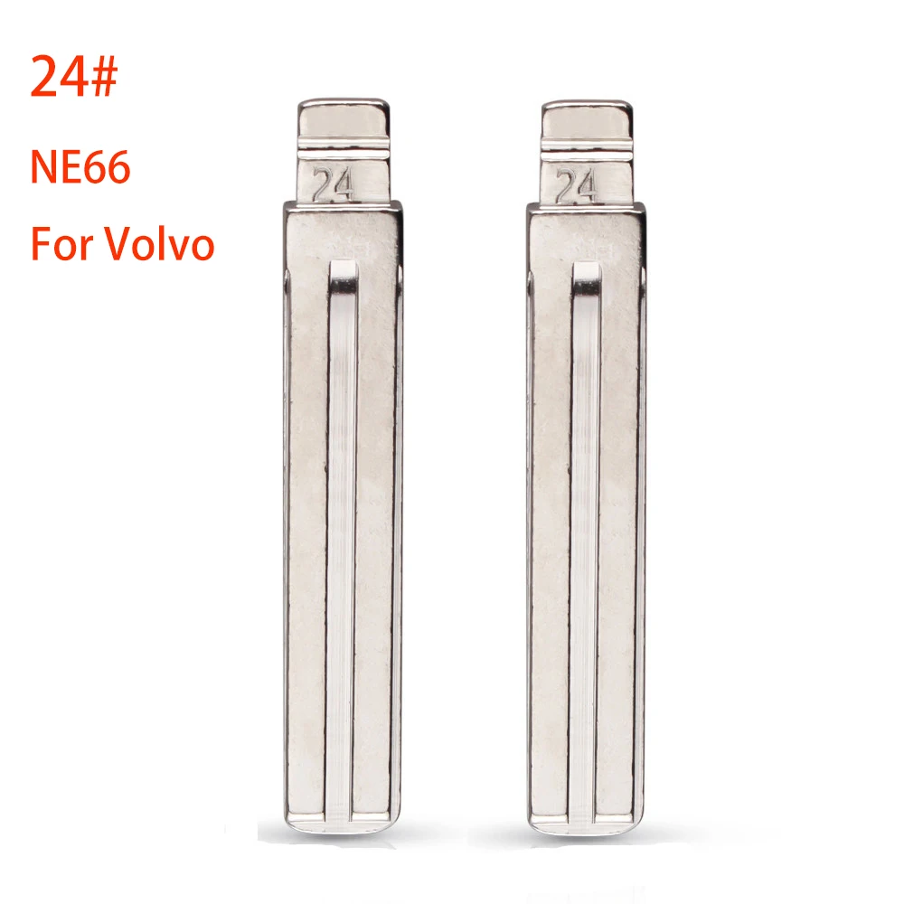 

10/20/50pcs 24# NE66 Metal Uncut Blank Flip Remote Key Blade for Keydiy KD Xhorse VVDI for Volvo S80