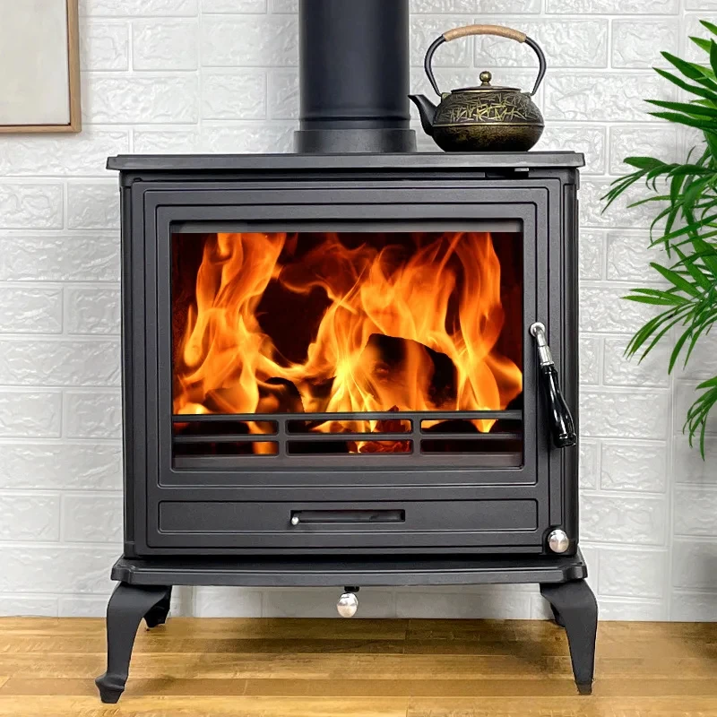 Household wood burning real fire fireplace heater European and American baking stove villa homestay l