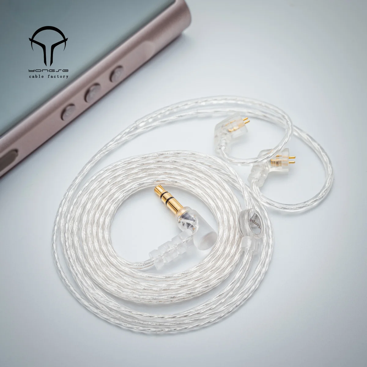YONGSE Sylvyr KBEAR 07 Silikonowy, posrebrzany kabel do słuchawek z miedzi monokrystalicznej — zdjęcie produktu 3