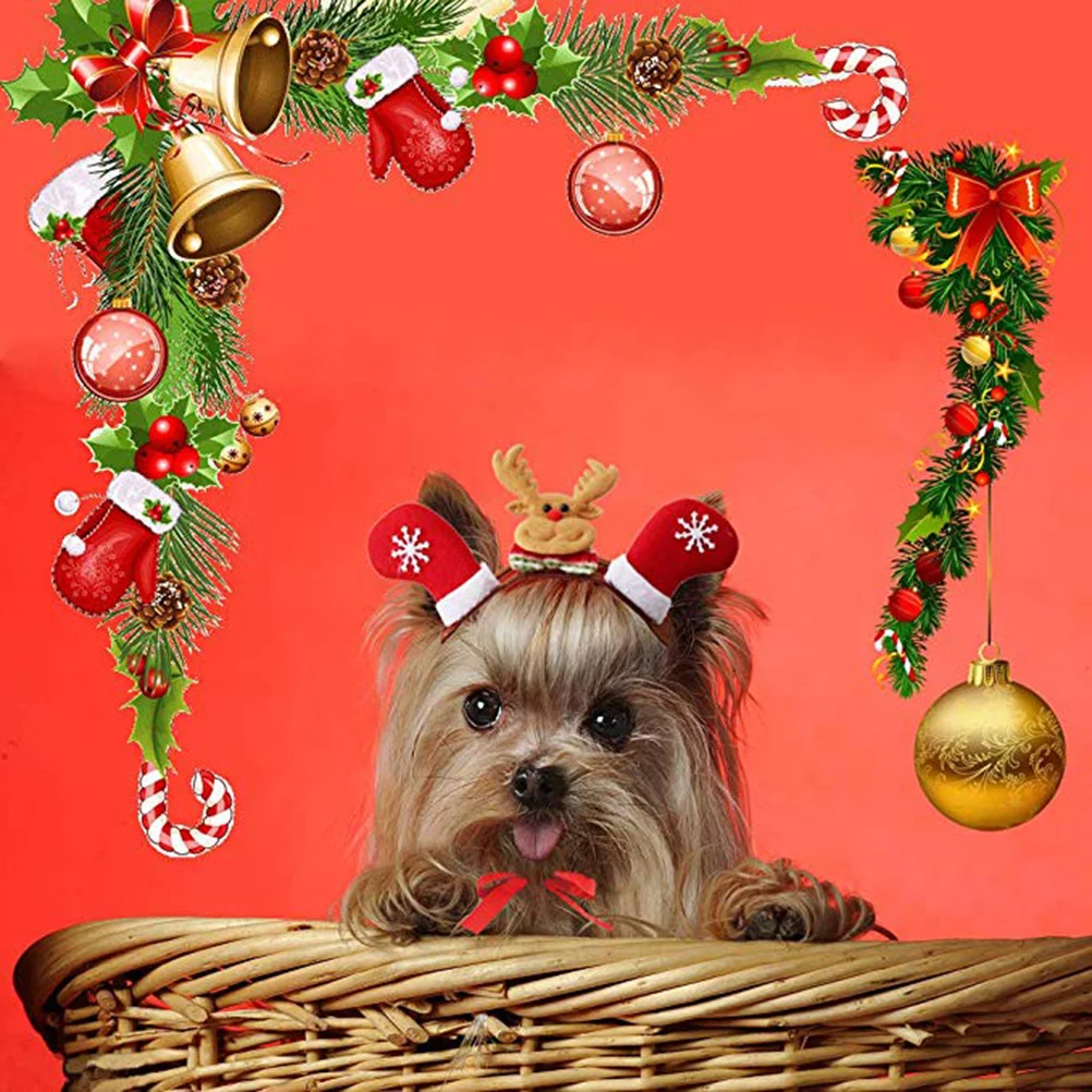 

Pet Christmas Headband Cats Small Size Holiday Costume Party Wear Photography Accessory Headband