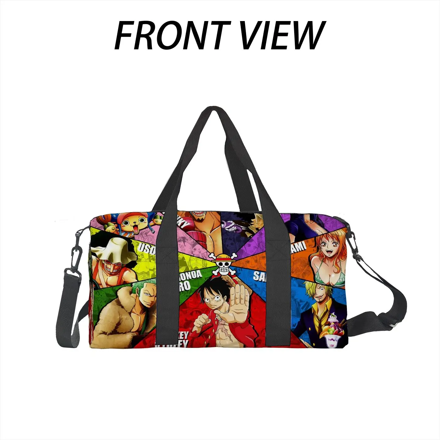 

1pc One Piece theme Color Cartoon Printed Crossbody Bag, Unisex Large Capacity Fitness Bag, Travel Bag, Suitable for Wearing