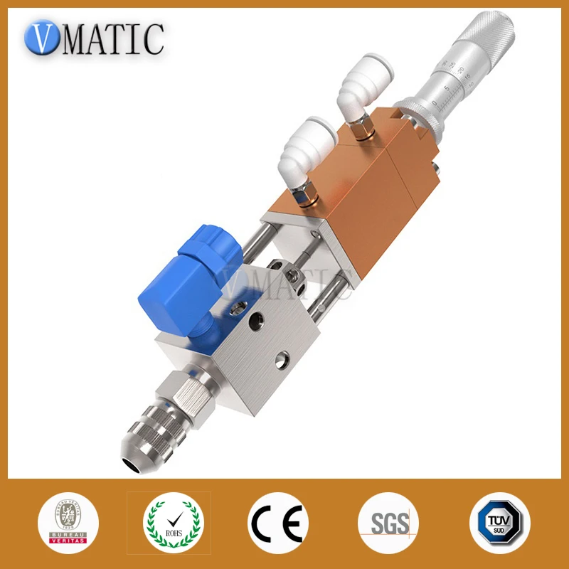 

Free Shipping Pneumatic Double Acting Needle-Off (Tip-Seal) Dispensing Valve With Micrometer Tuner Glue Dispense Nozzle Valve