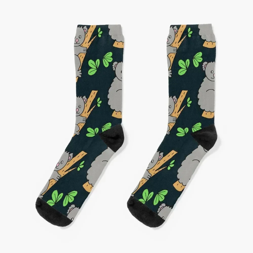 Koala bear pattern Socks men cotton high quality retro anti slip football sport Socks For Men Women's