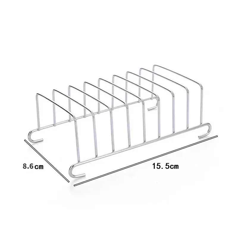 Stainless Steel Toast Bread Rack Restaurant Home Bread Holder 6 Slices Food Display Tool For Restaurant Kitchen Accessories