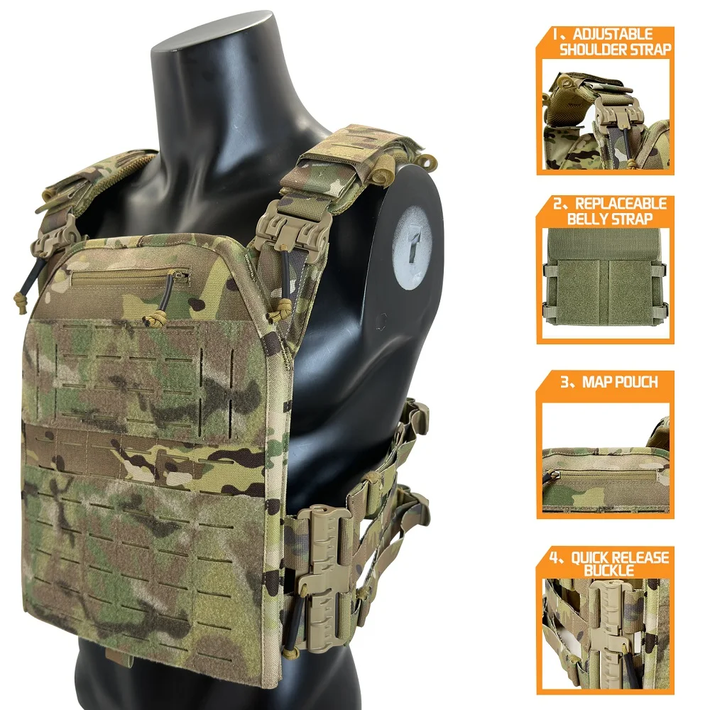 New Arrive 1000D Nylon laser cutting Modular lightweight low profile tactical vest Run and Gone vest