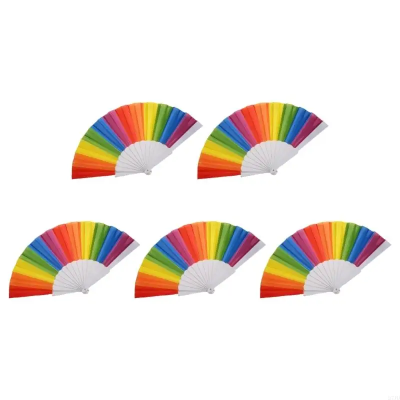 Rainbow Decors Folding Fan Set of 5 for Photo Scene, Tables and Backdrops 37JD
